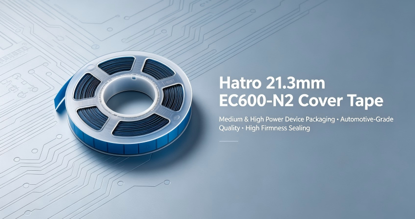 Hatro 21.3mm EC600-N2 Cover Tape: First Choice for Medium & High Power Device Packaging, Reliable Protection with High Firmness