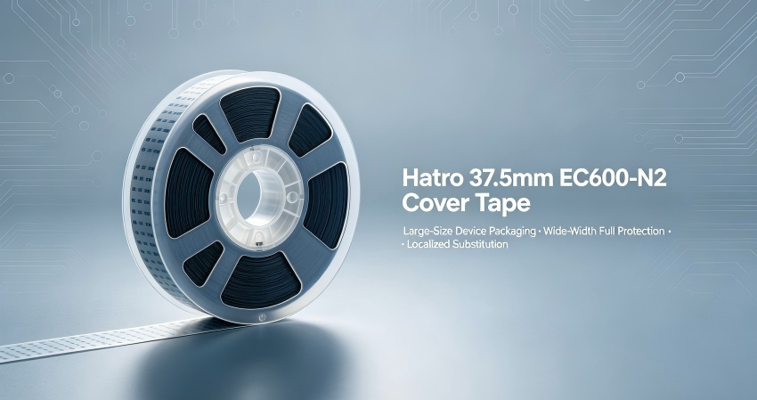 Hatro 37.5mm EC600-N2 Cover Tape: Benchmark for Large-Size Device Packaging, Comprehensive Protection with Wide Width