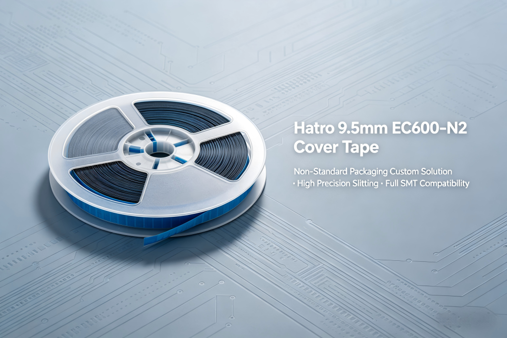 9.5mm EC600-N2 Cover Tape: Custom Precision for Non-Standard Packaging, Exclusive Protection for Specialized Devices Hatro 9.5mm EC600-N2 Cover Tape: Custom Precision for Non-Standard Packaging, Exclusive Protection for Specialized Devices