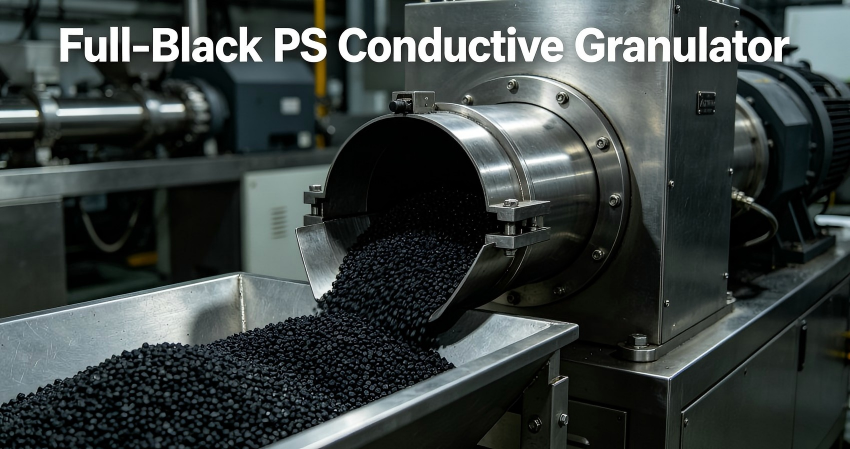 Full-Black PS Conductive Granulator Mass-Produced, Hatro Promotes Material Localization