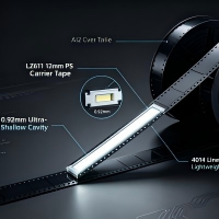 LZ611 12mm PS Carrier Tape Specially for 4014 Linear Light LED Beads | Lightweight Anti-Static Component Packaging Tape