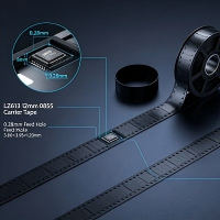 Hatro LZ613 Reinforced Carrier Tape | 12mm High-Rigidity Conductive PC Packaging Tape Customized for 0855 Semiconductor Chips